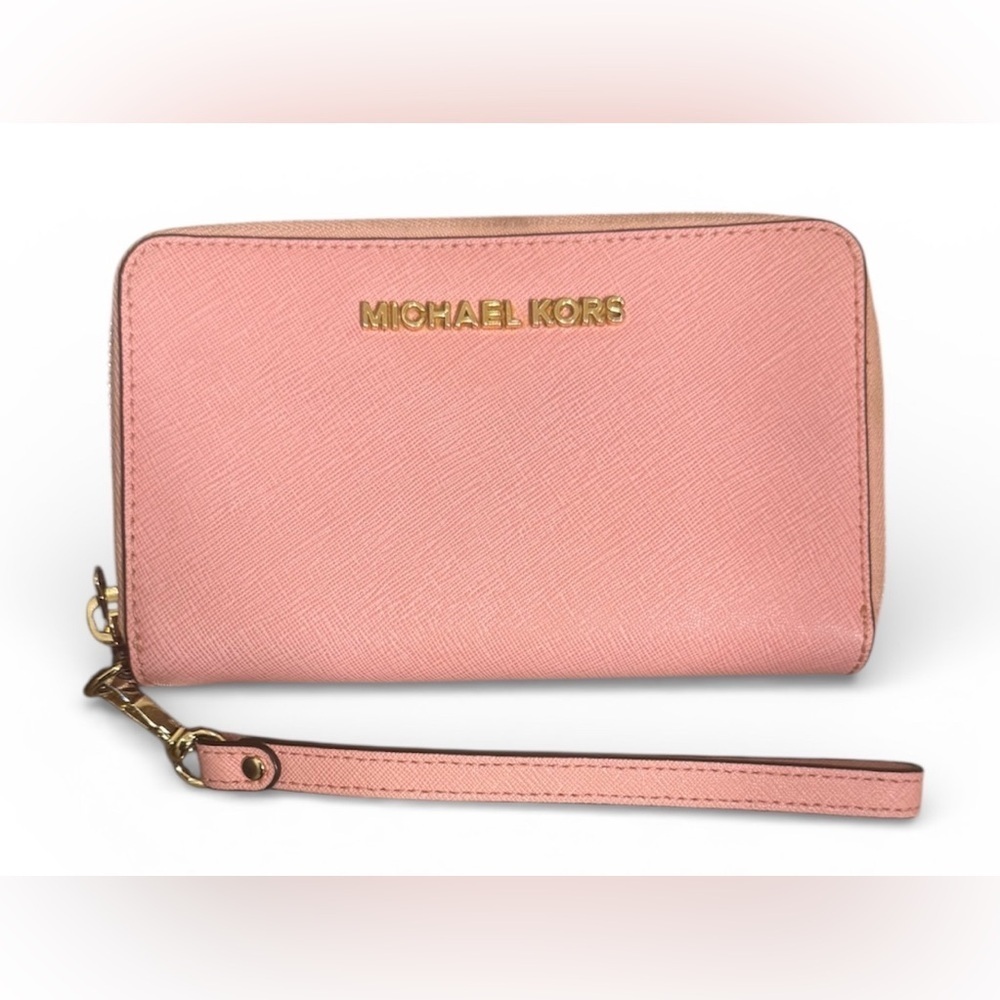 Michael Kors Pebbled Leather Smartphone Wristlet - Picture 1 of 4